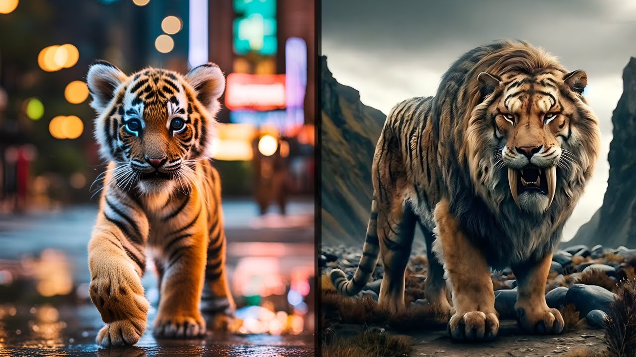 BEFORE AND AFTER ANIMALS GROWING. INCREDIBLE ANIMAL TRANSFORMATIONS