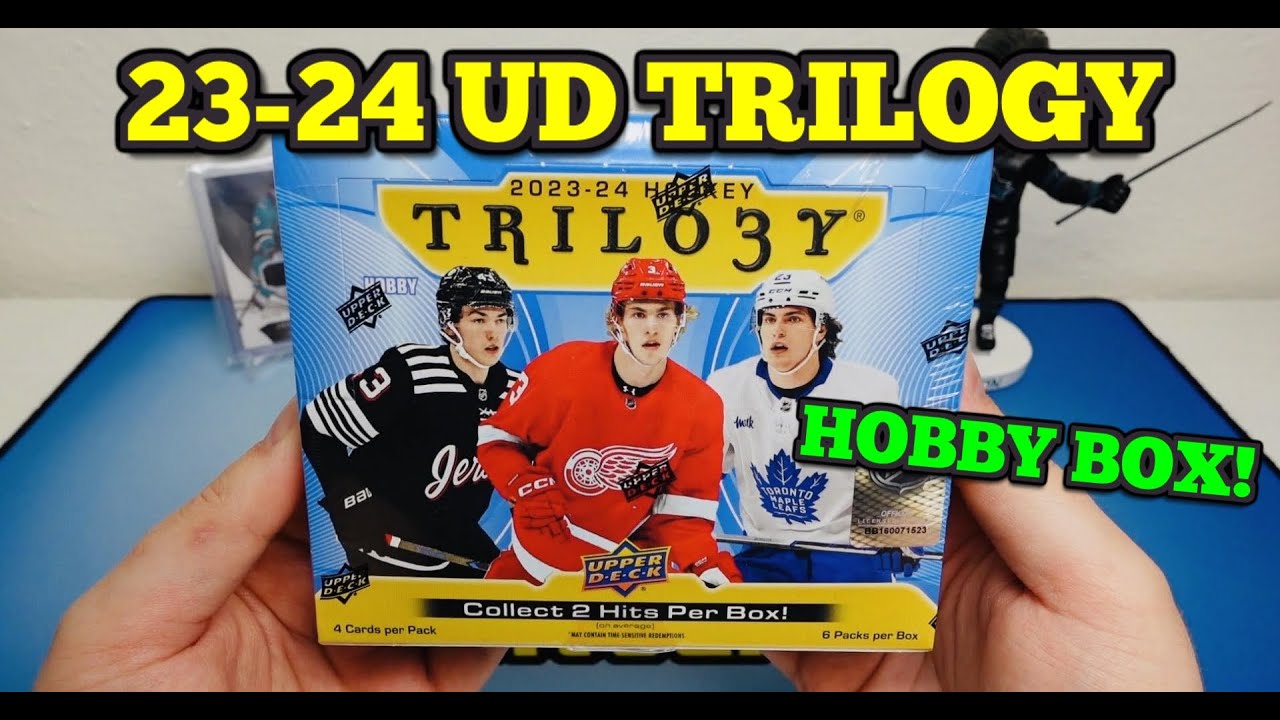 Nováčkovská trefa! 💥 23-24 UD TRILOGY Hobby Box Break! Hokejové kartičky NHL!
