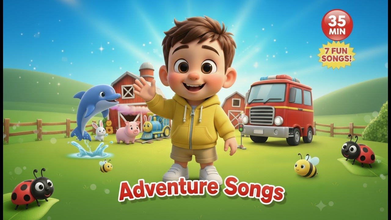 Adventure Songs Compilation | Farm, Firefighter, Dolphin, Train & More | Kido Mango