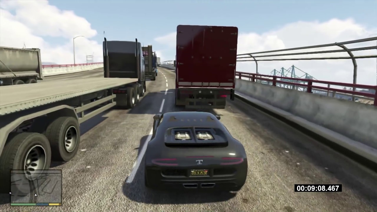 GTA 5 - Bugatti SuperVeyron (Adder) Fastest Car on Highway HD