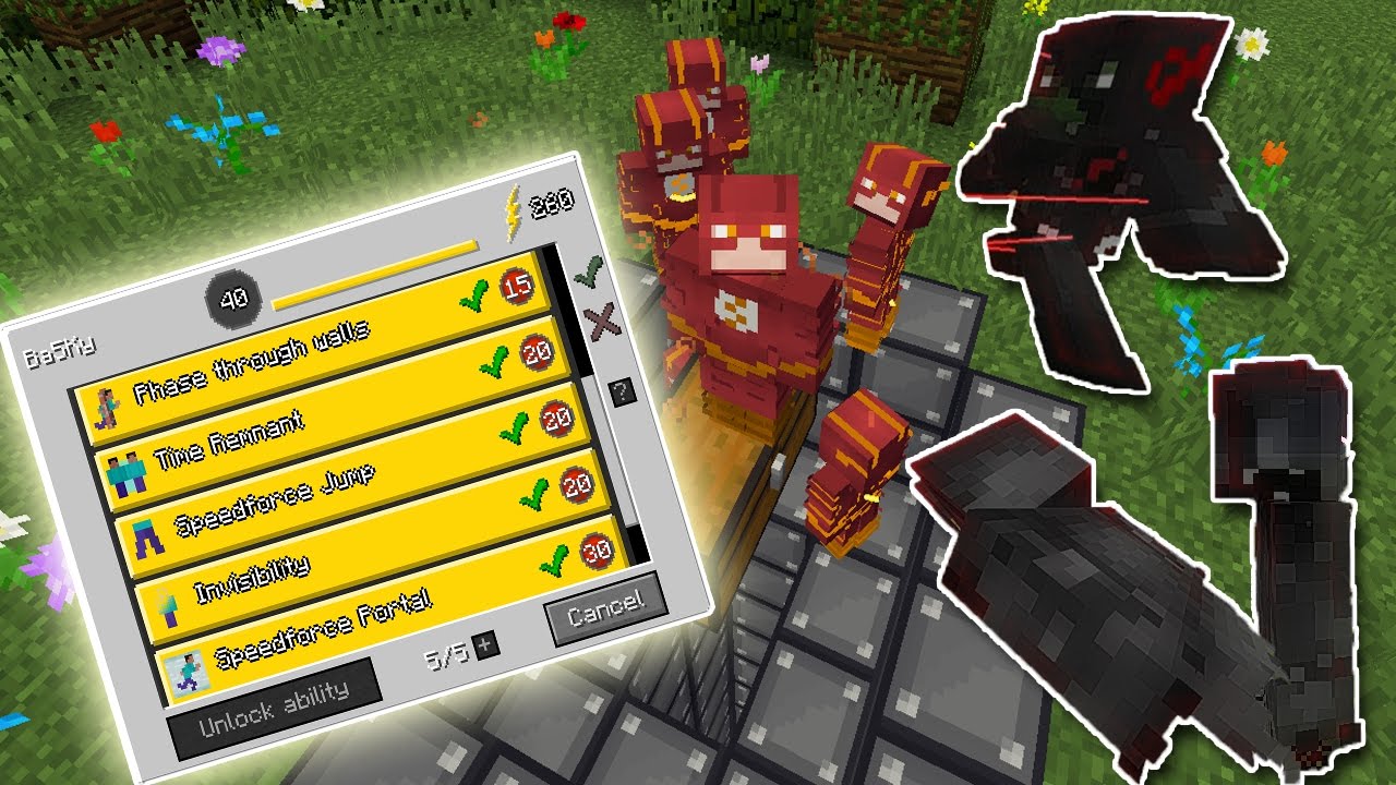 TODOS LOS PODERES Y COMANDOS DE SPEEDSTER HEROES MOD | MINECRAFT MOD 1.10.2 | MOD DE FLASH