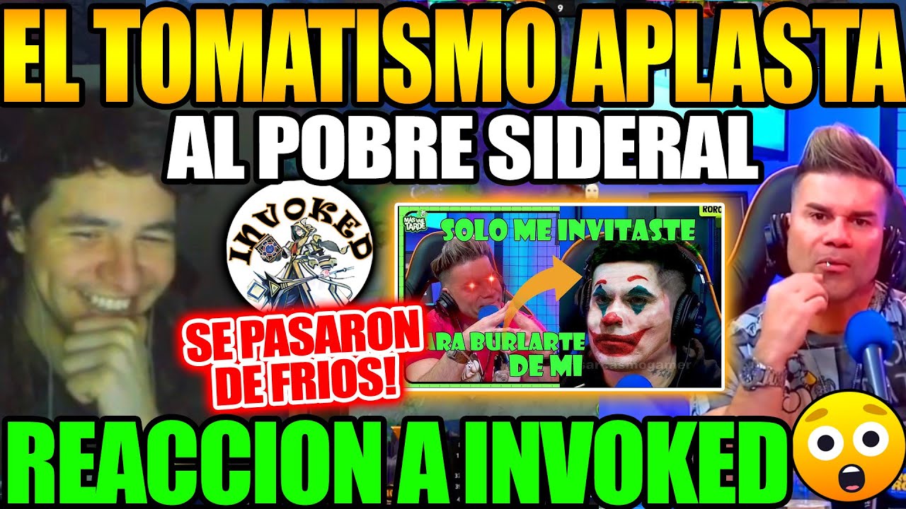 😲Se pasaron de Frios!!😲 MASOKU reacciona a SIDERAL es M4s4crado por el Tomatismo video InvokedDota