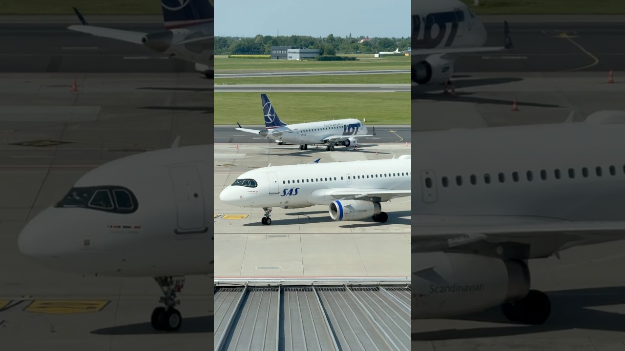 Airbus A319 vs Embraer E175 #samoloty #lotnisko #samoloty #lotnictwo #podr&oacute;że #airbus #embraer