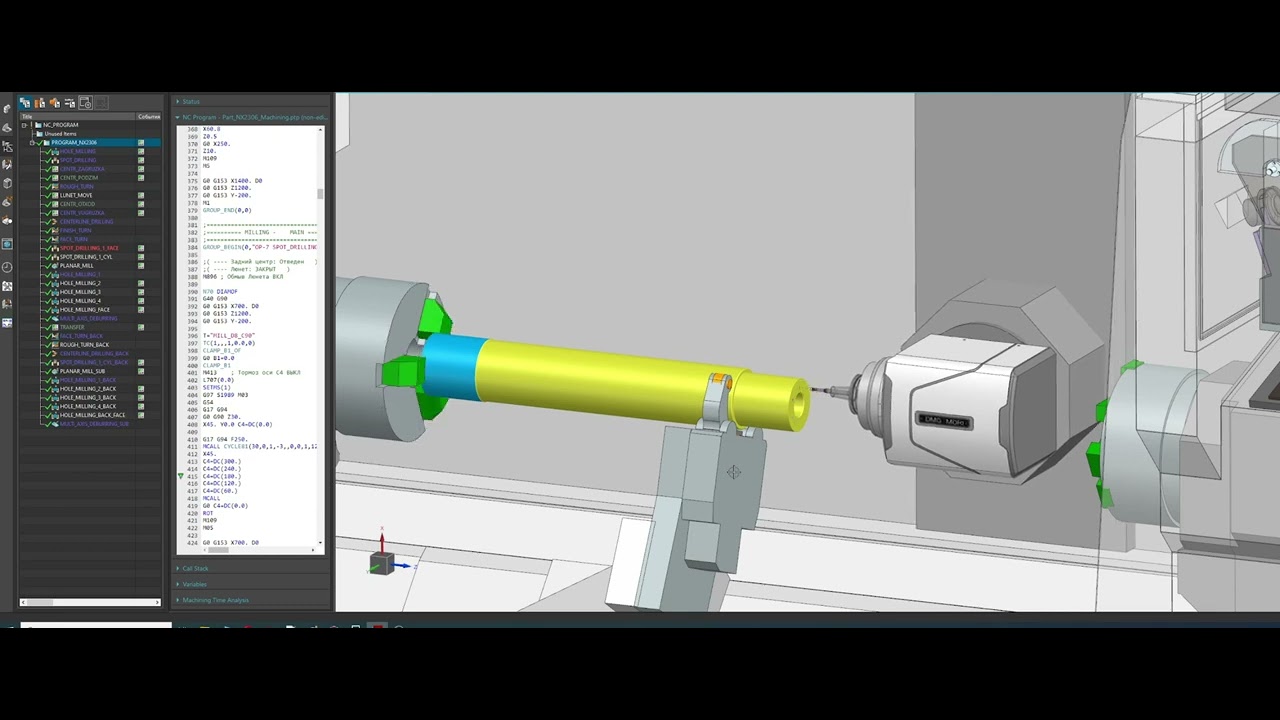 Siemens NX CAM (CTX gamma 2000 TC LBB magazine)