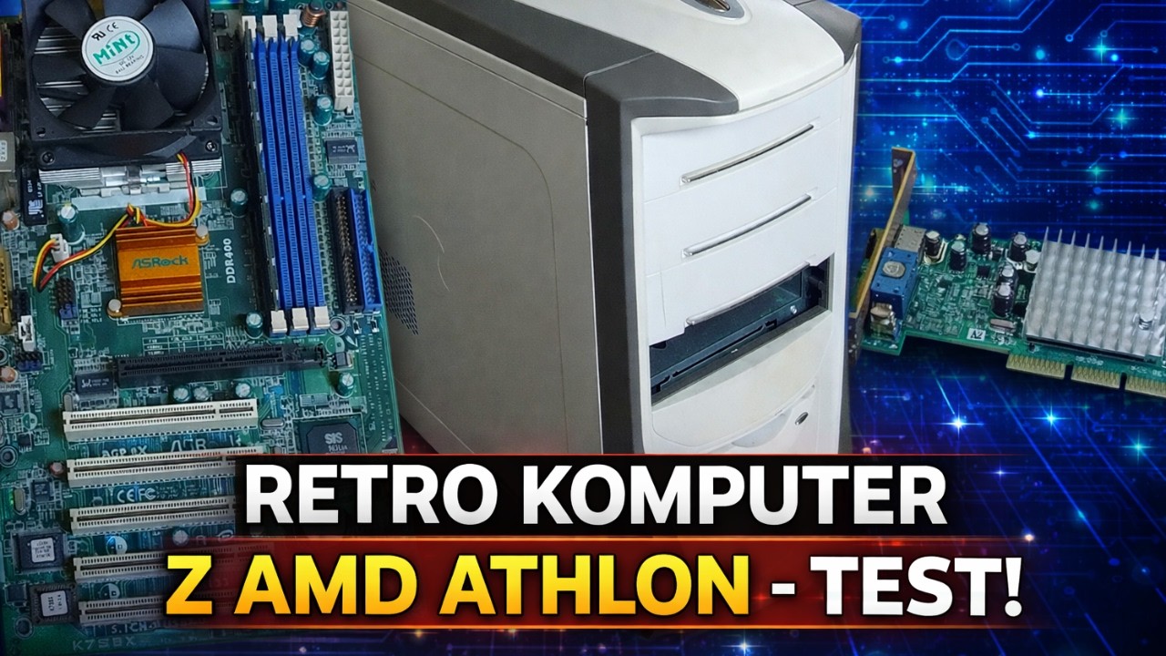E91 Retro komputer z AMD Athlon XP...tak jakby. Składanie, trochę druciarstwa, oraz test.