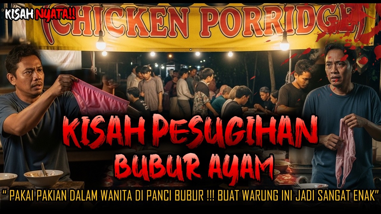 HEBOH !!!  KISAH PESUGIHAN WARUNG BUBUR AYAM , MASUKAN PAKAIAN DALEM WANITA  BUAT WARUNGNYA ENAK
