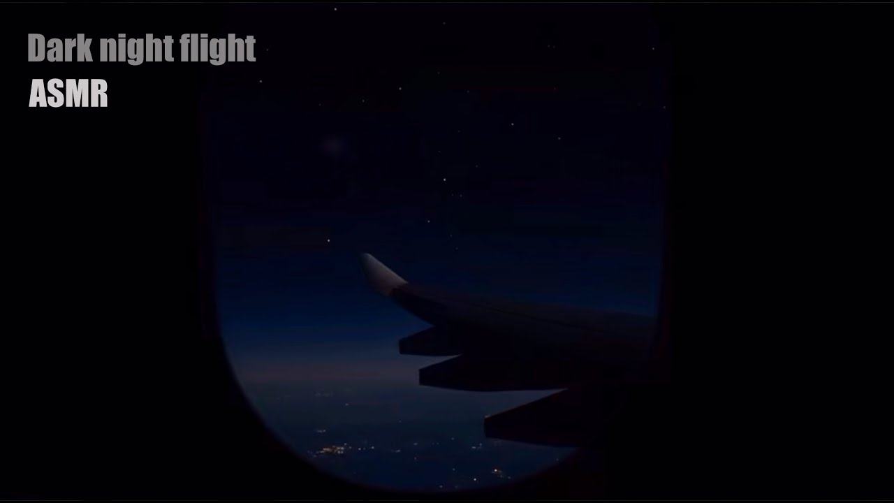 Quiet Night Flight ✈️ Dark Cabin Sounds, Soft Announcements & Sleep Ambience