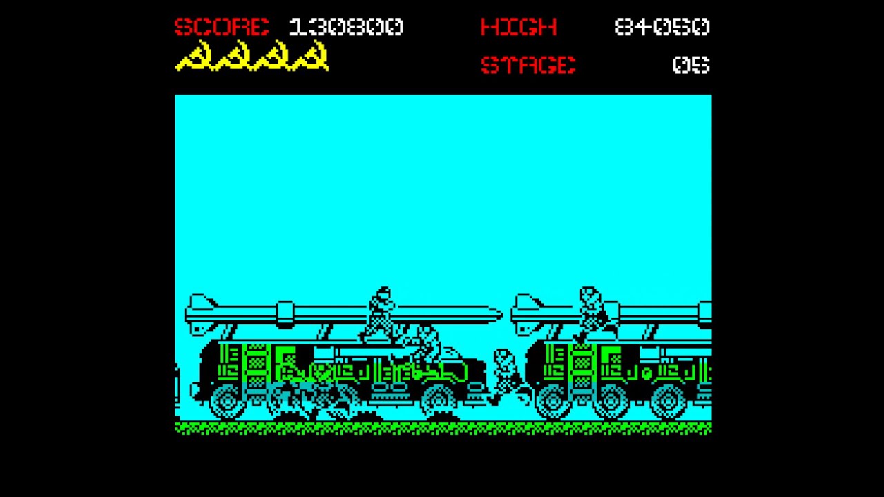 Green Beret - 1 loop clear (2-2) - 147,800 points [ZX Spectrum]