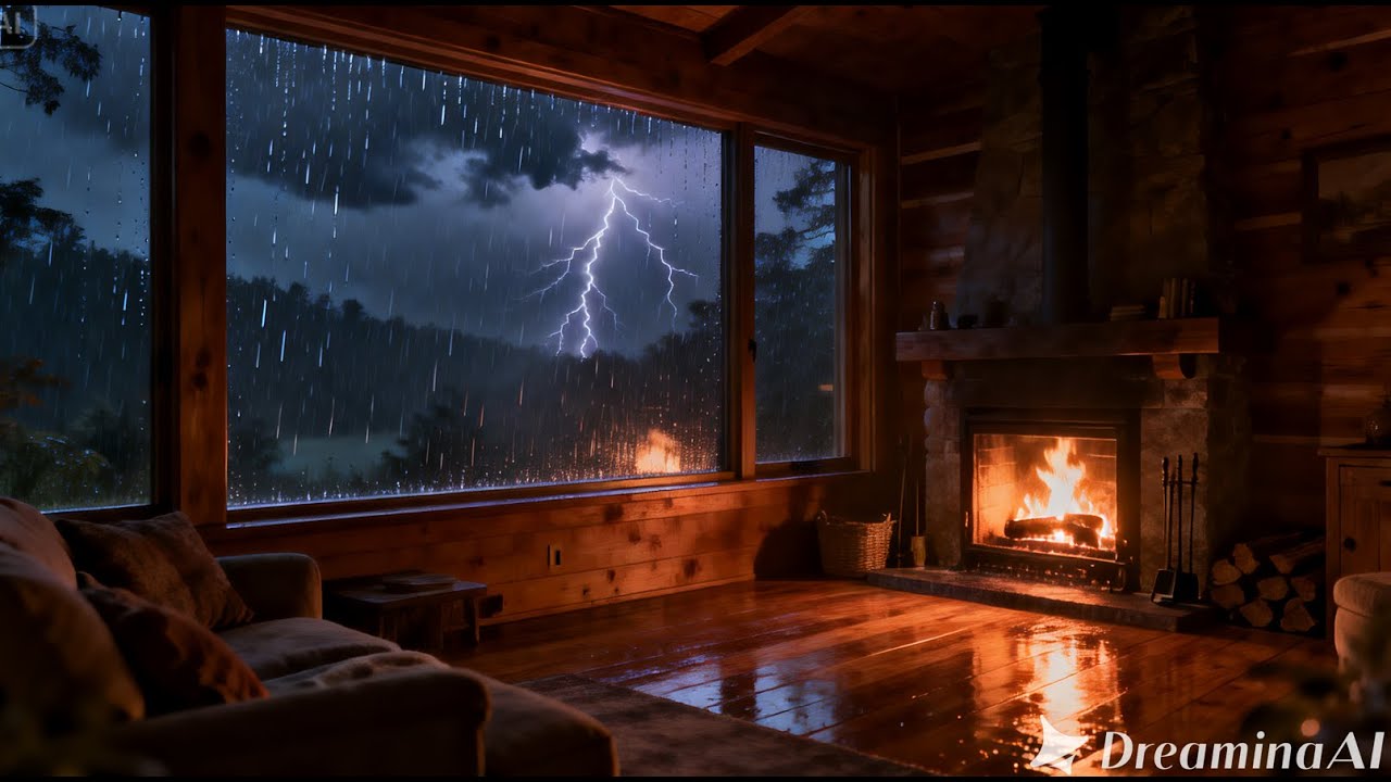 10 Hours Heavy Rain & Thunder Sounds