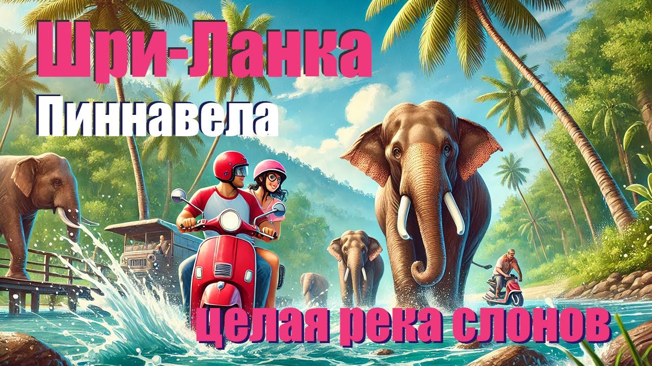 Шри-Ланка аренда скутера | Пиннавела целая река слонов МЫ В ШОКЕ!