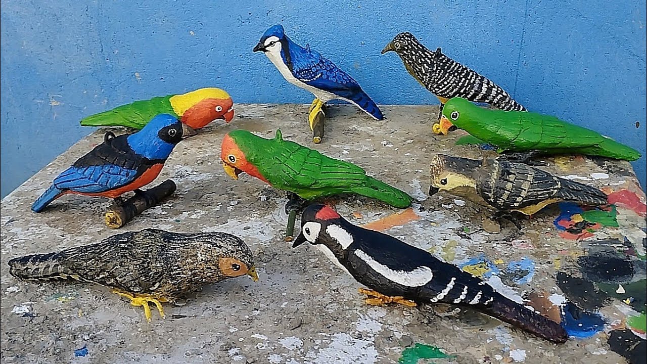 Como fazer passarinhos com cimento e reciclagem