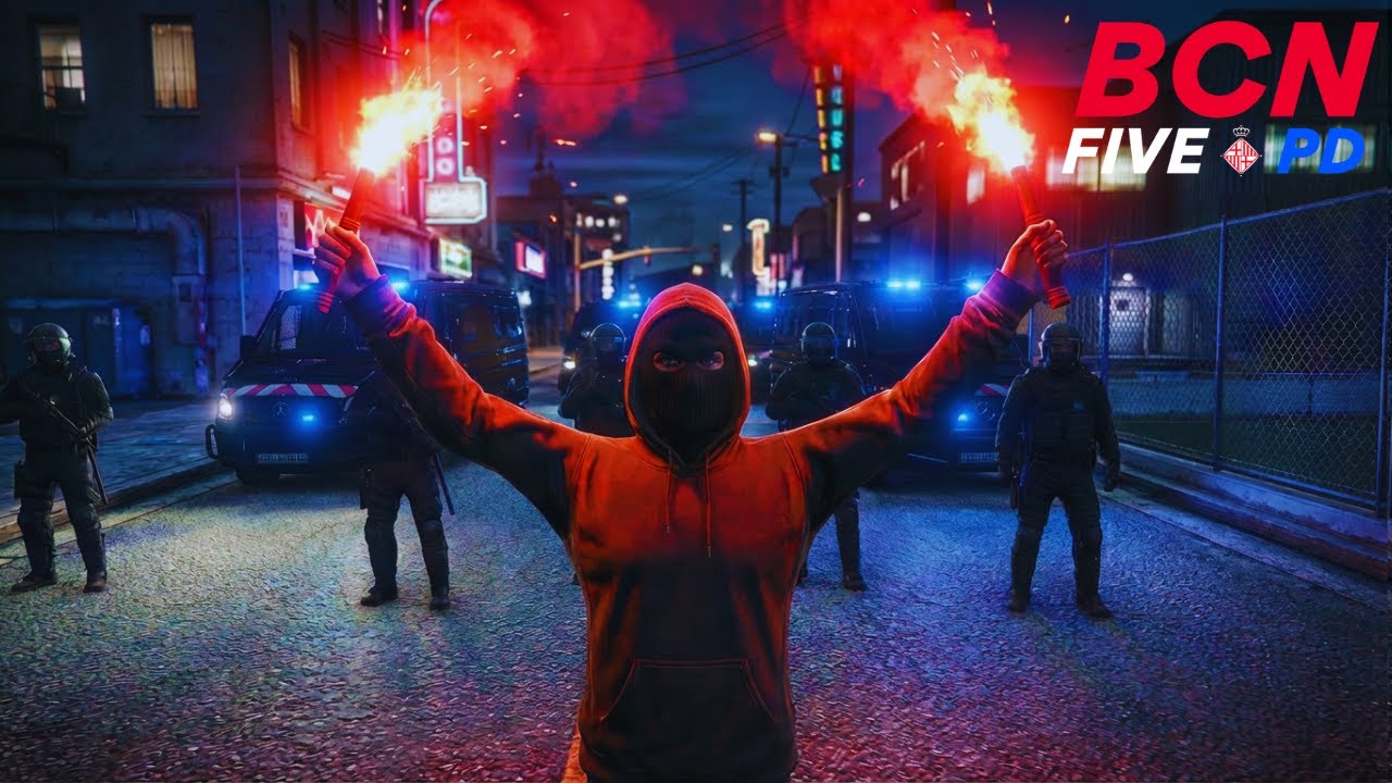 ASÍ SE SIENTE ESTAR EN MEDIO DE UNA MANIFESTACIÓN |🎄ESPECIAL NAVIDAD🎄| GTA RP | BCN PD
