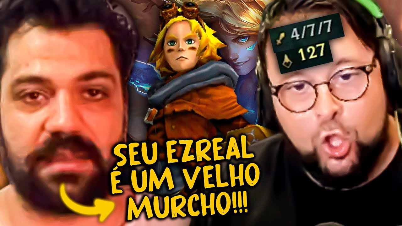 GORDOX É O PIOR EZREAL DO SERVER! (League of Legends) MD10 na smurf com Denão #7