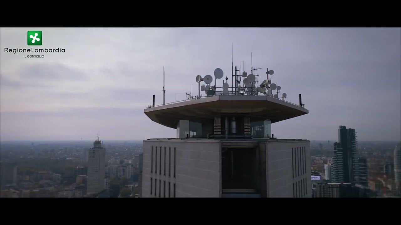 Riprese di Palazzo Pirelli con il drone interno ed esterno del palazzo