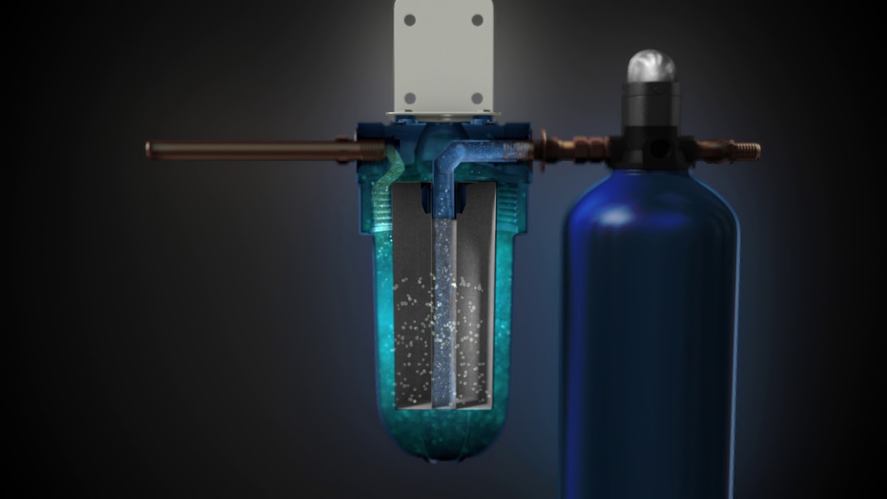 FilterCal carbon wholehouse water filter system removes chlorine THM's chemicals heavy metals