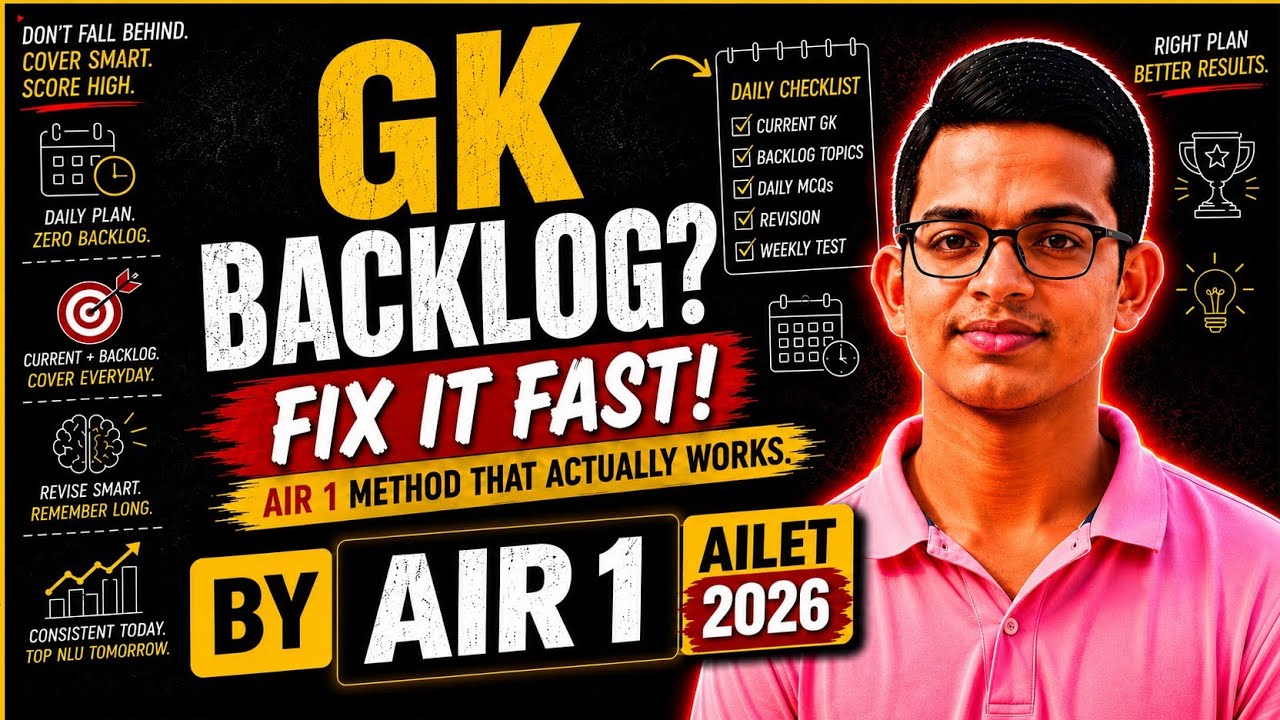 Как быстро закрыть долги по GK для CLAT и AILET (стратегия AIR 1) | Aryan J.B. Singh