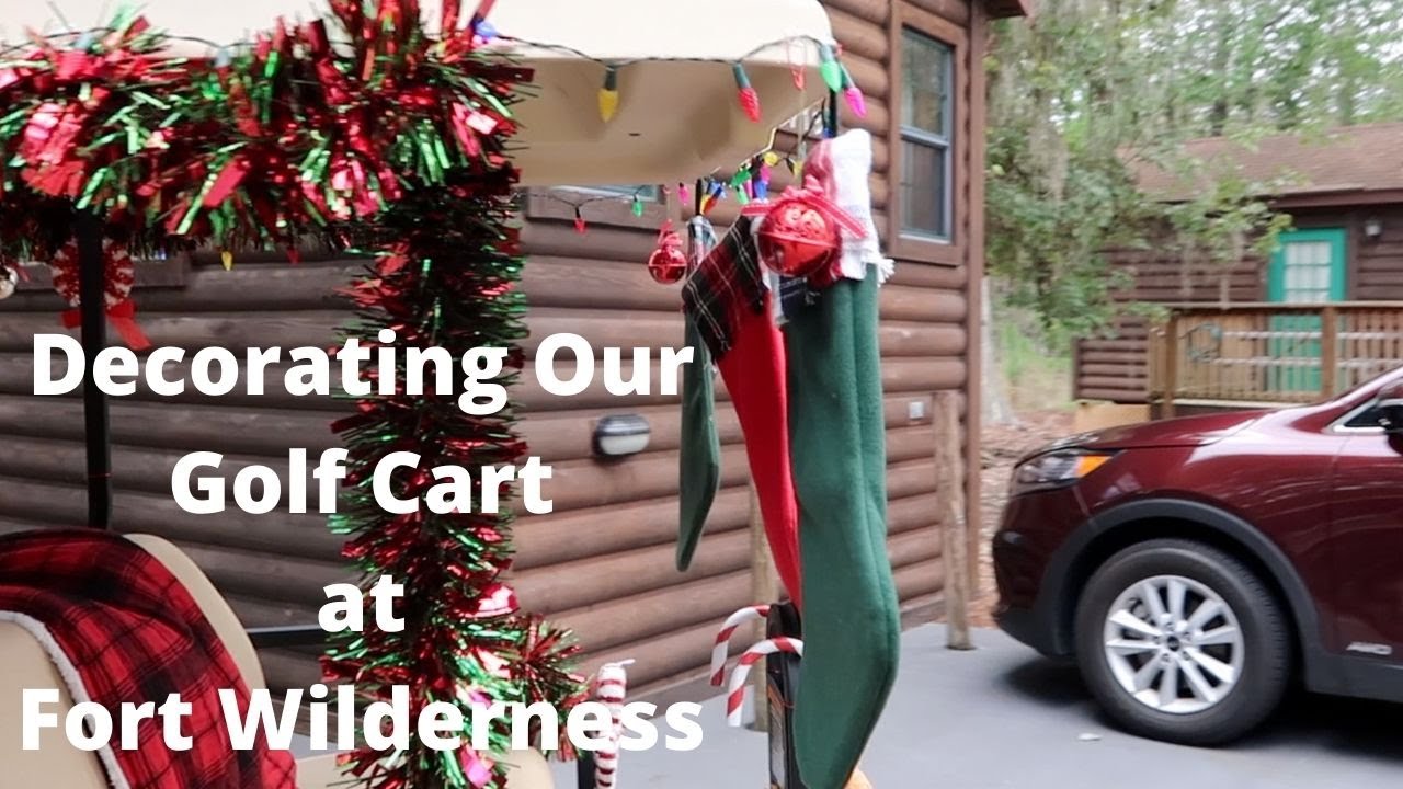 Vlogmas 2021 Day 4 | We decorated our golf cart for Christmas at Fort Wilderness!