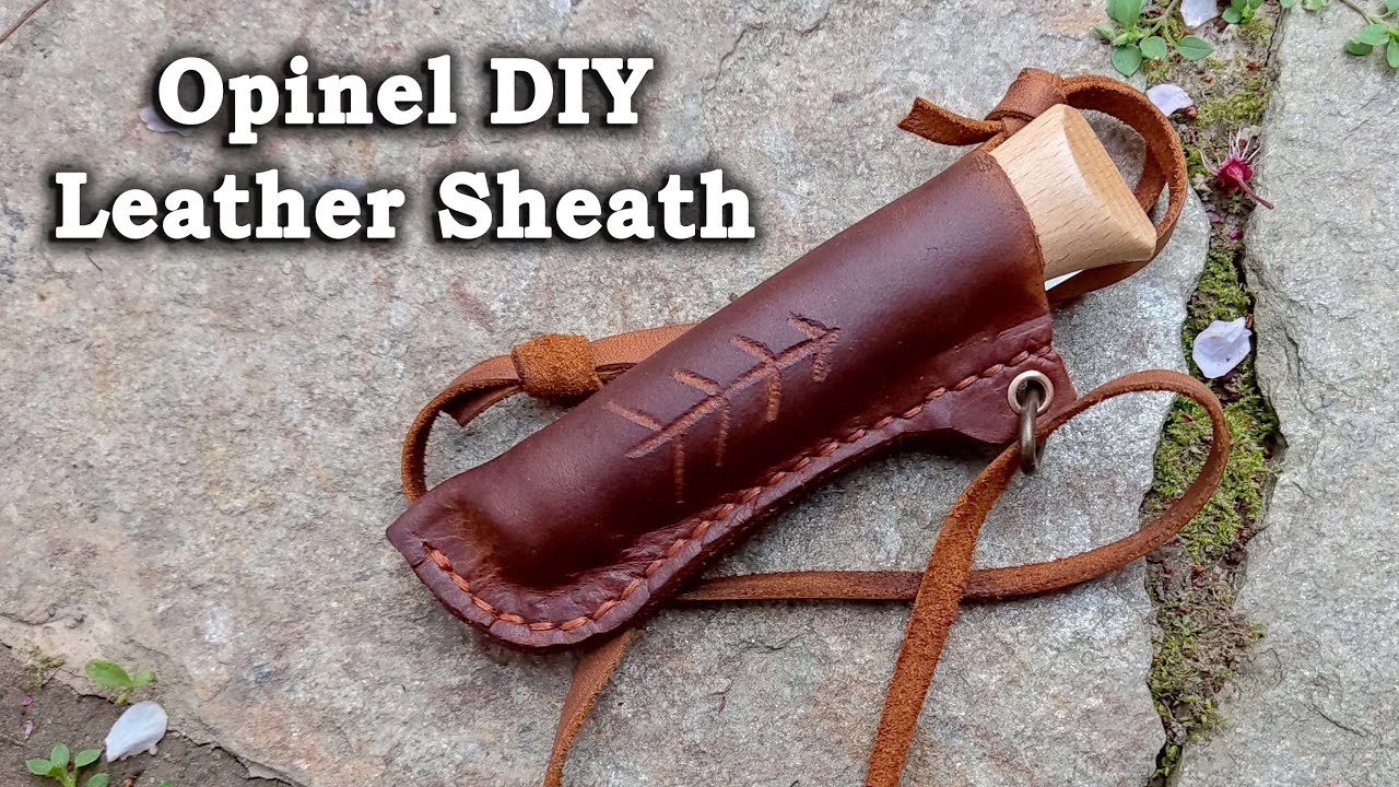Opinel No.8 DIY leather Bushcraft knife sheath