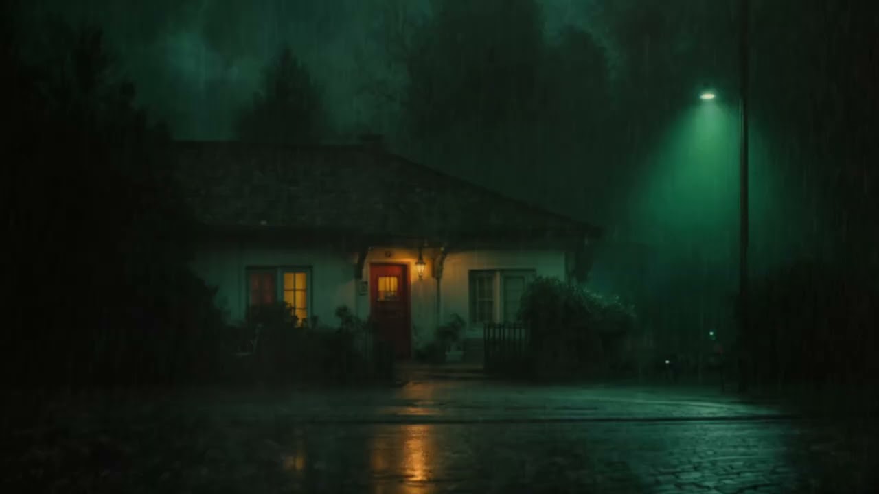 🌧️🌙 Night Rain Ambience with Soft Thunder | Sleep Therapy & Emotional Healing