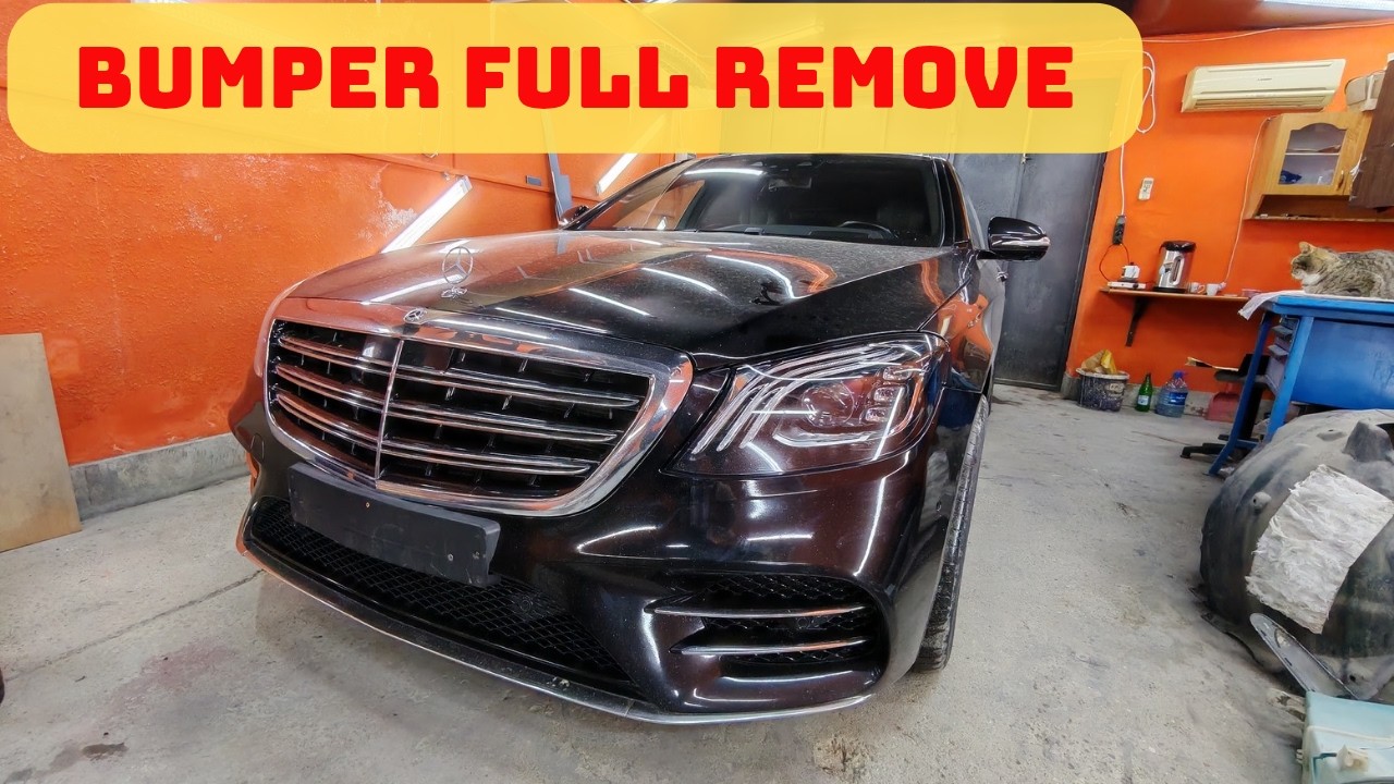 2020 Mercedes s class front bumper removal