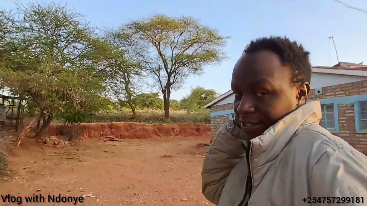 Early morning routine in an African village