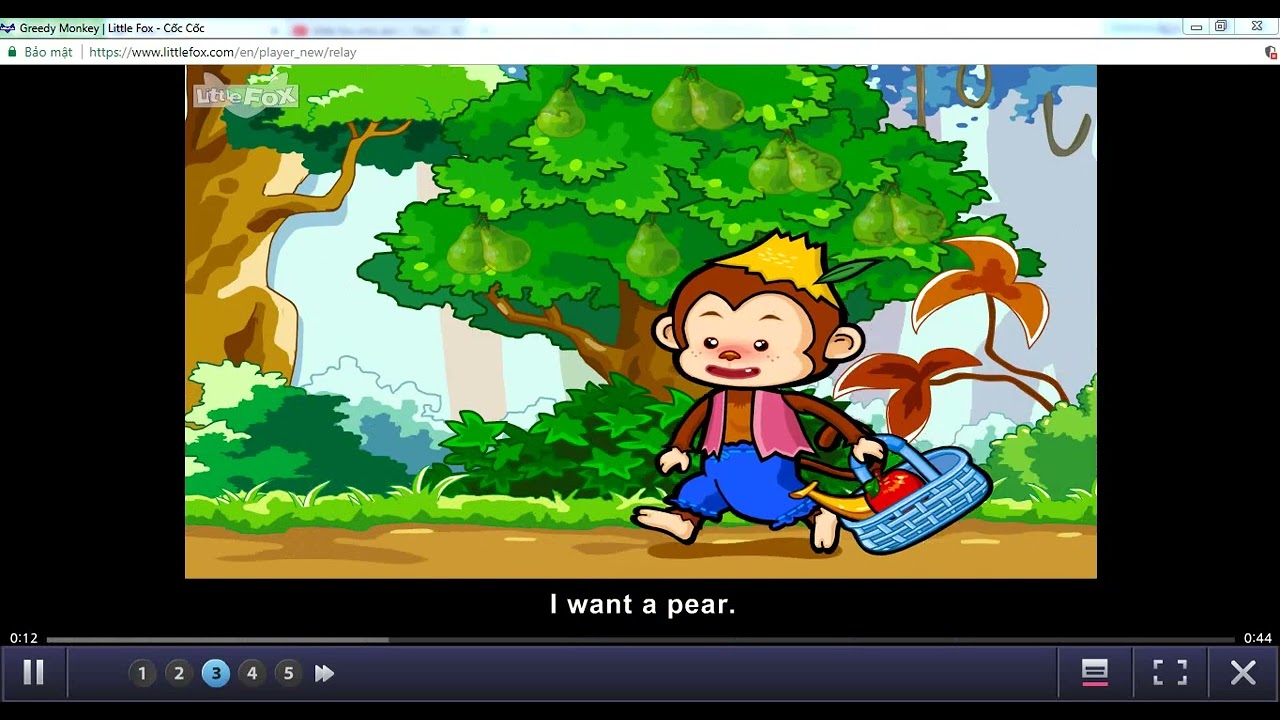 [Lồng tiếng] 03. greedy monkey - - Little Fox Single Stories Lv1