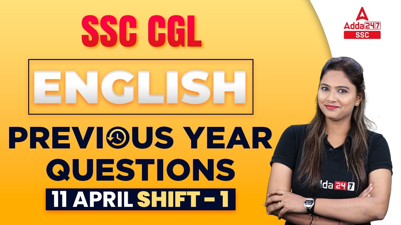 SSC CGL English Previous Year Questions | 11 April Shift - 1