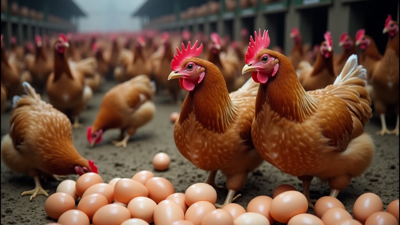 Rural laying hen farm
