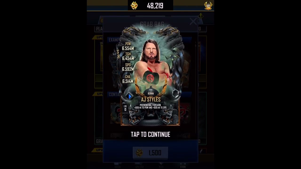WWE SuperCard AJ Styles Ronin Tier Image