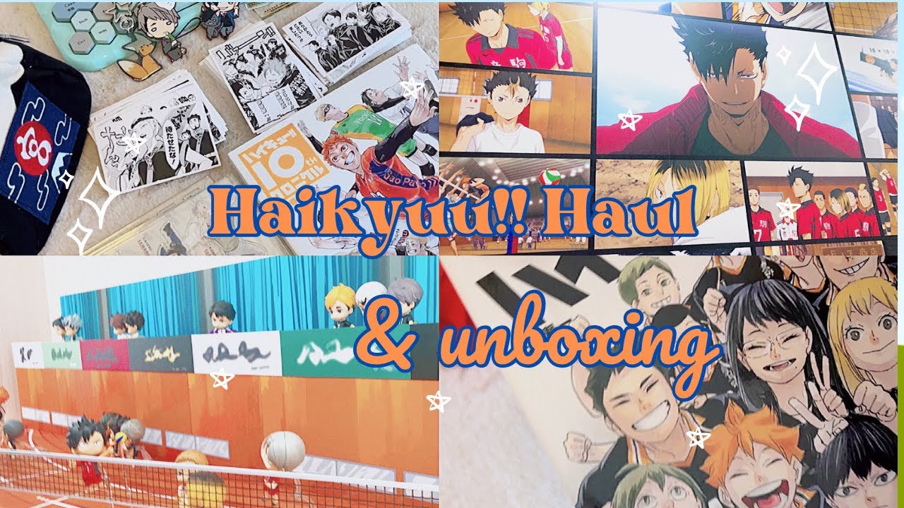 Haikyu!! haul unboxing 🏐🧡 | 10th anniversary chronicle, guidebook, acrylic figures + more!