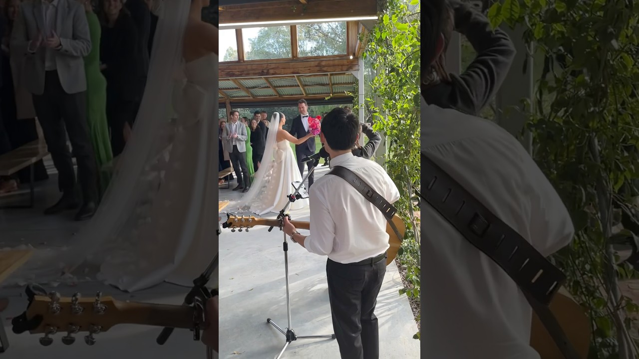 Congrats to the newlyweds! 👏 #wedding #bride #weddingsinger #perthwedding #shorts
