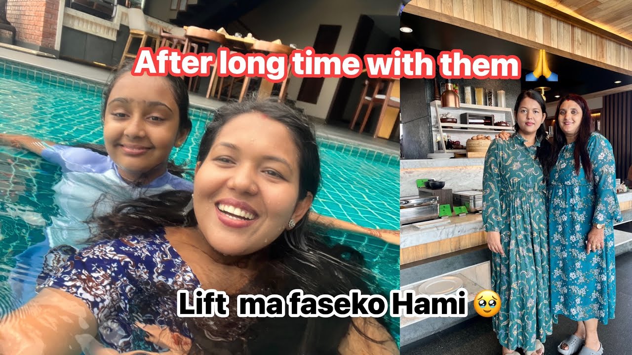 We enjoyed at Hotel Barahi ❤️ 1st time swimming gareko aayena 🤣🤣 #vlog #nepali #viral #love #enjoy 