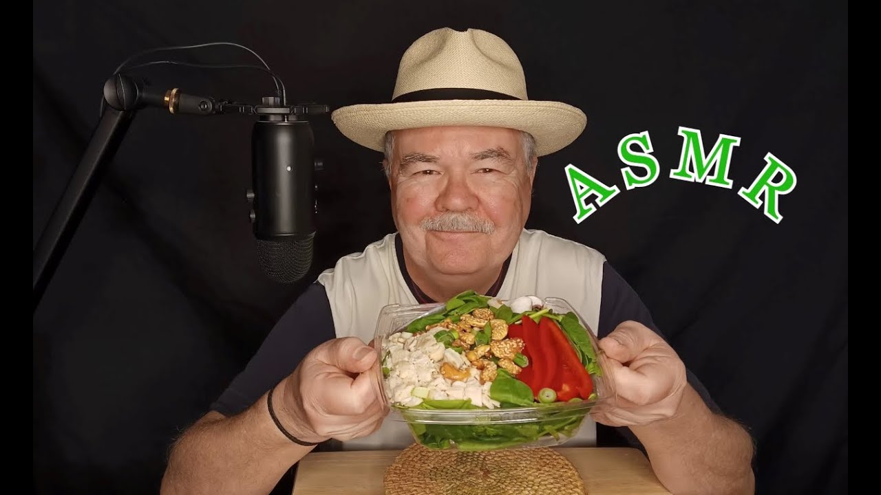 ASMR NO TALKING JUST CRUNCHY, CRISPY SPINACH SALAD
