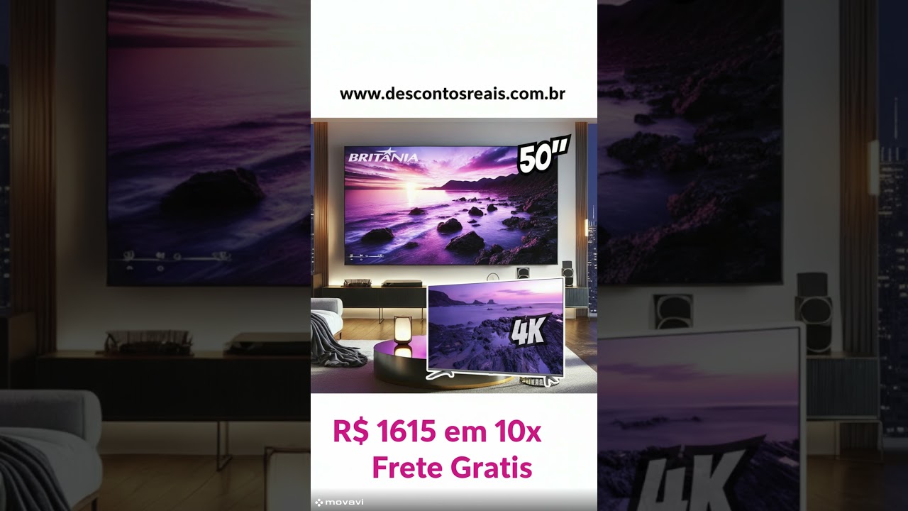 Smart TV 50” Britânia Roku Dolby Audio BTV50VA4REGB