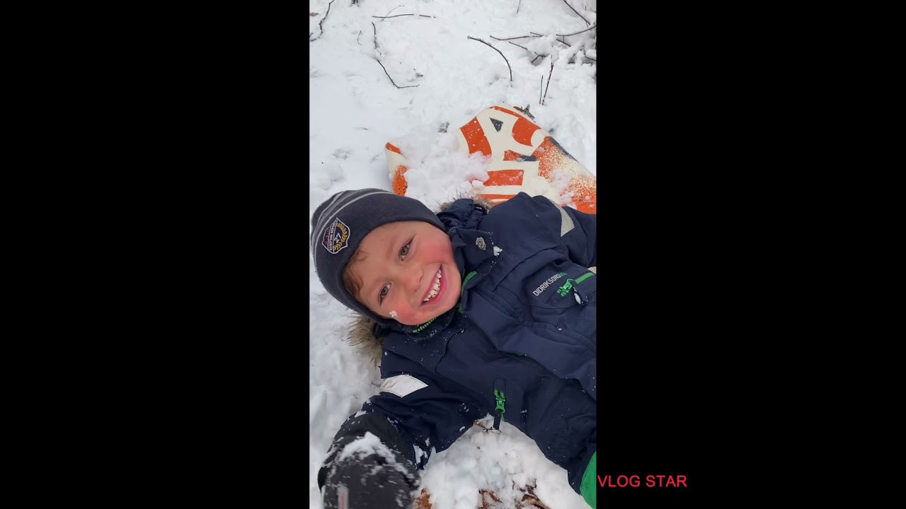 Vi leker i sn&ouml;n vlogg | We are playing in the snow vlog