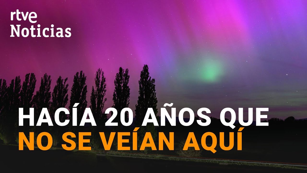 Northern Lights illuminate Spain after a strong geomagnetic storm | RTVE News