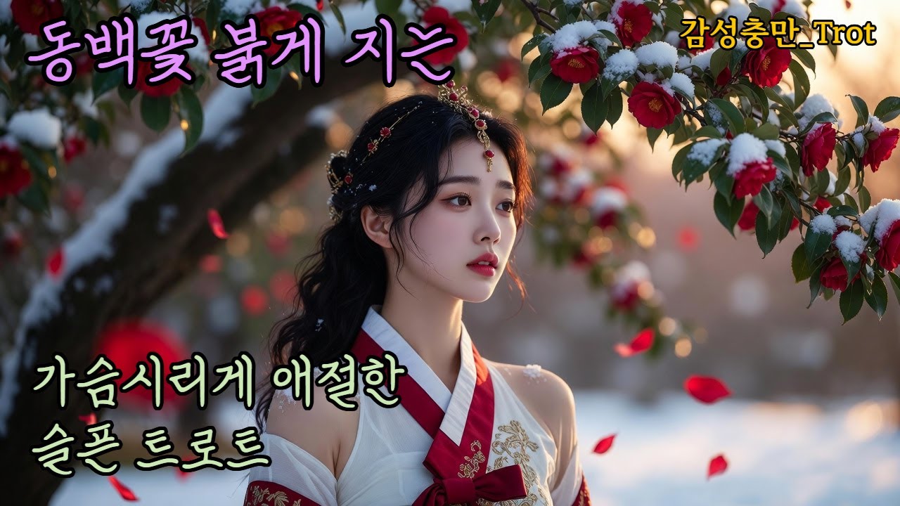가슴 시리게 애절한 슬픈 트로트_동백꽃 붉게 지는 #트로트 #k-trot #감성트로트 #애절한노래 #슬픈노래 #슬픈트로트