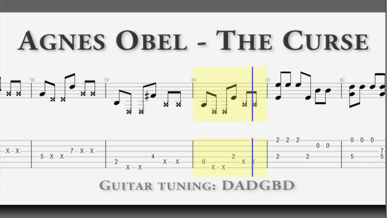 Agnes Obel - The Curse Guitar Acoustic TAB
