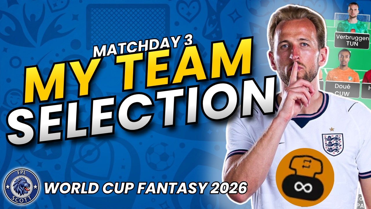 World Cup Fantasy MD3 Team Selection 🚨 | Matchday  3 Wildcard Active! 🔥| Rank 60k 🌍 | Best Captain