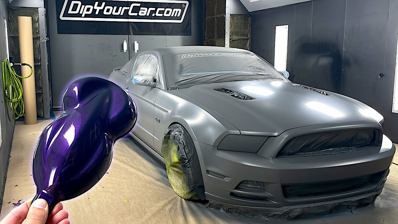 Spraying PURPLE Interference Pearls Over NARDO Grey