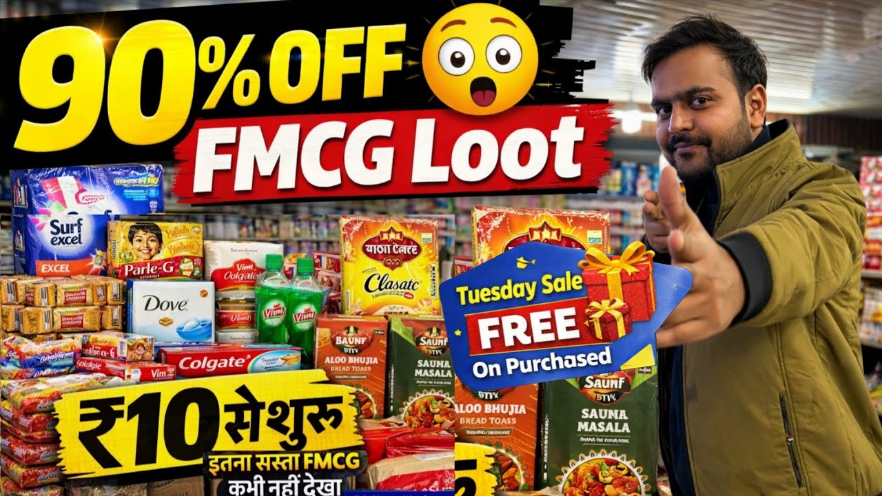Upto 95% OFF FMCG Grocery | Akshat Enterprises Delhi Big Sale | 100% Original FMCG Products