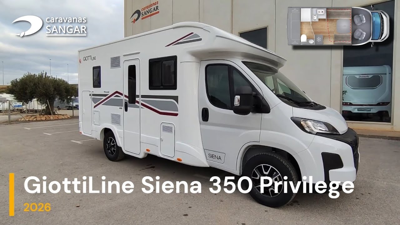 Автодом GiottiLine Siena 350 Privilege Low-Profile Caravan 2026 года выпуска, рассчитанный на 4 ч...