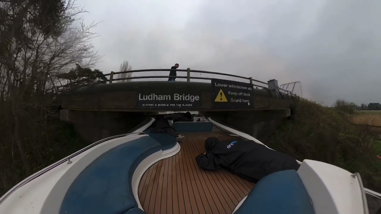 That’s was close, Ludham Bridge on The Norfolk Broads