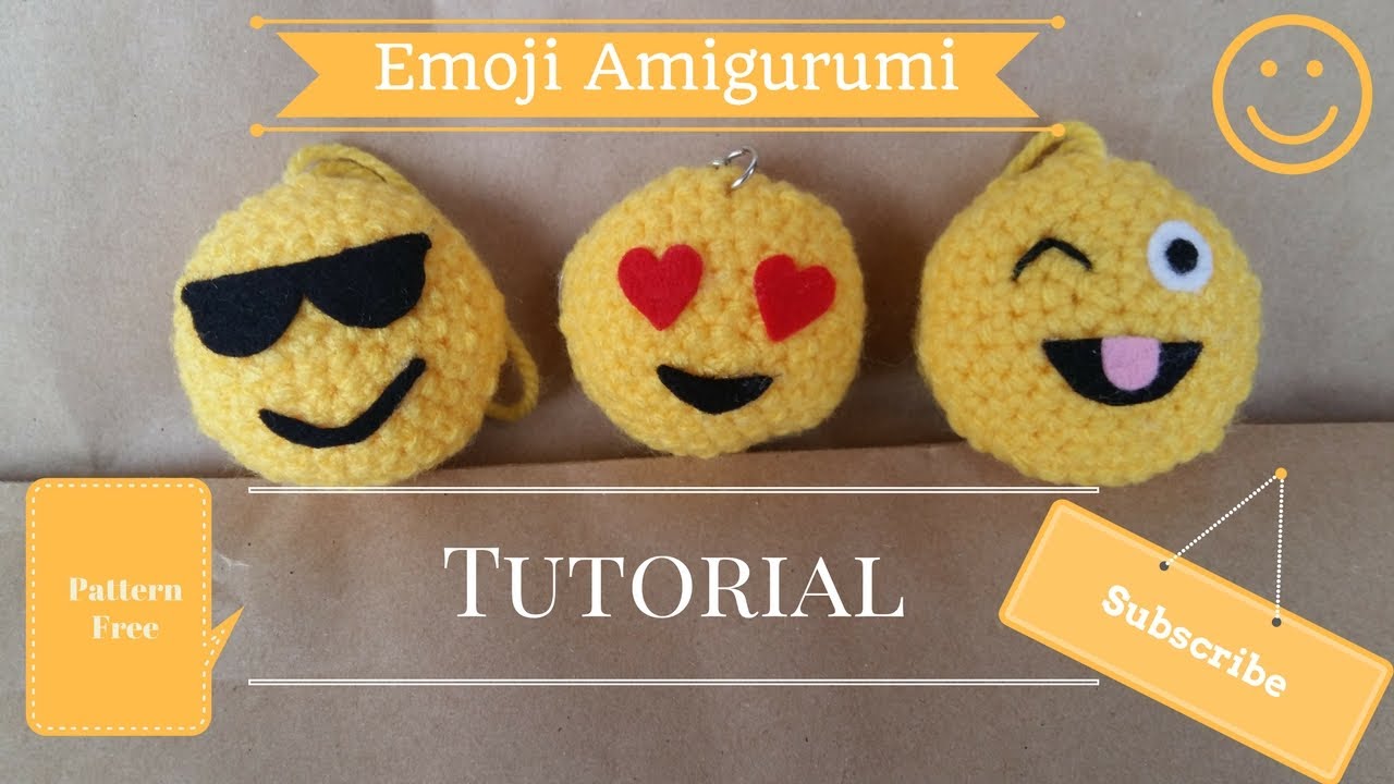 Amigurumi Portachiavi emoji Tutorial! DIY EMOTICON! Facile e Veloce!