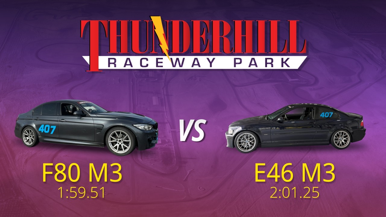 F80 M3 vs E46 M3 on Track at Thunderhill East