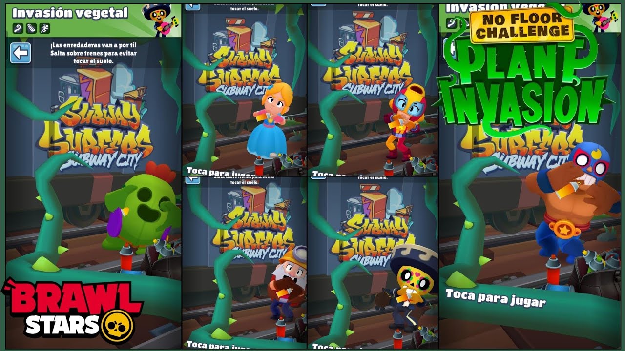 Brawl Stars vs Plants Invasión #subwaysurfers #gaming 