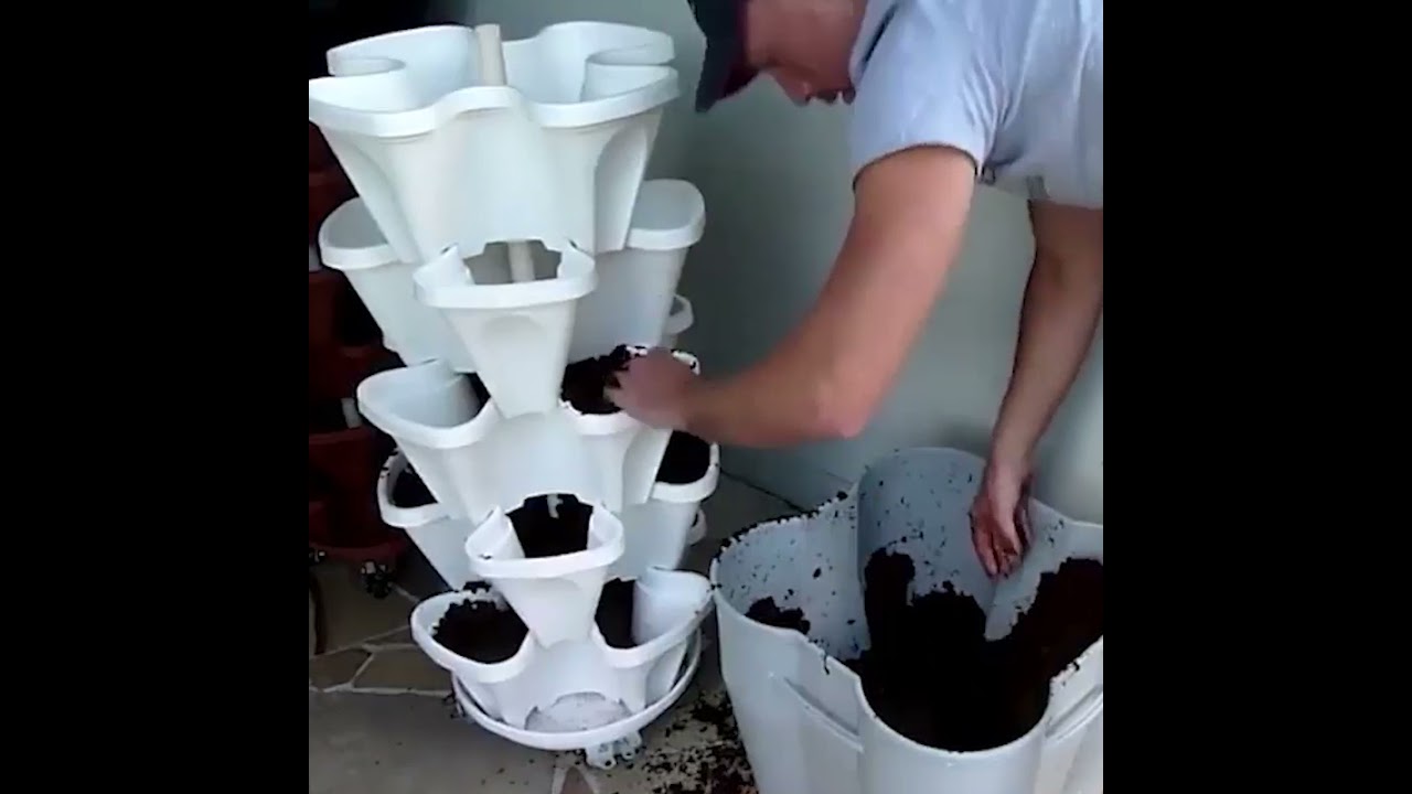 Stand Stacking Planters Planting Pots