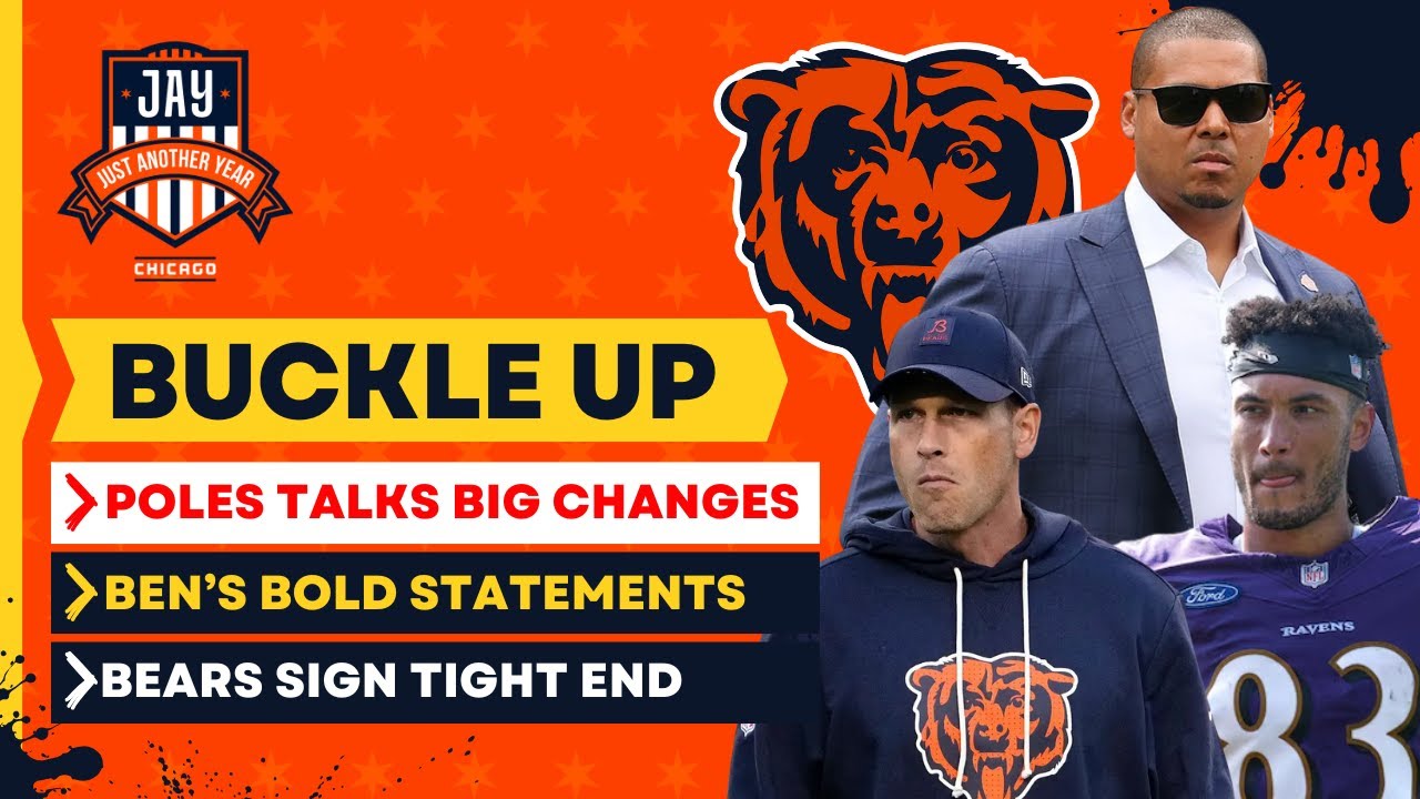 BUCKLE UP: Ryan Poles & Ben Johnson's BIG Remarks Could Mean CRAZY Offseason for Bears  + TE Signing