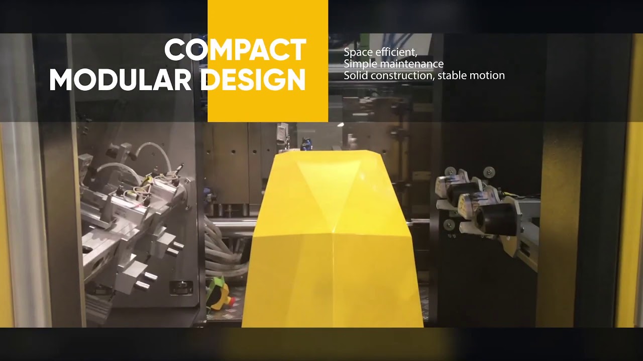 Robot para Inyecci&oacute;n de Pl&aacute;stico - WETEC W833 aplicaci&oacute;n IML de entrada lateral(Packaging)ENGEL 2019