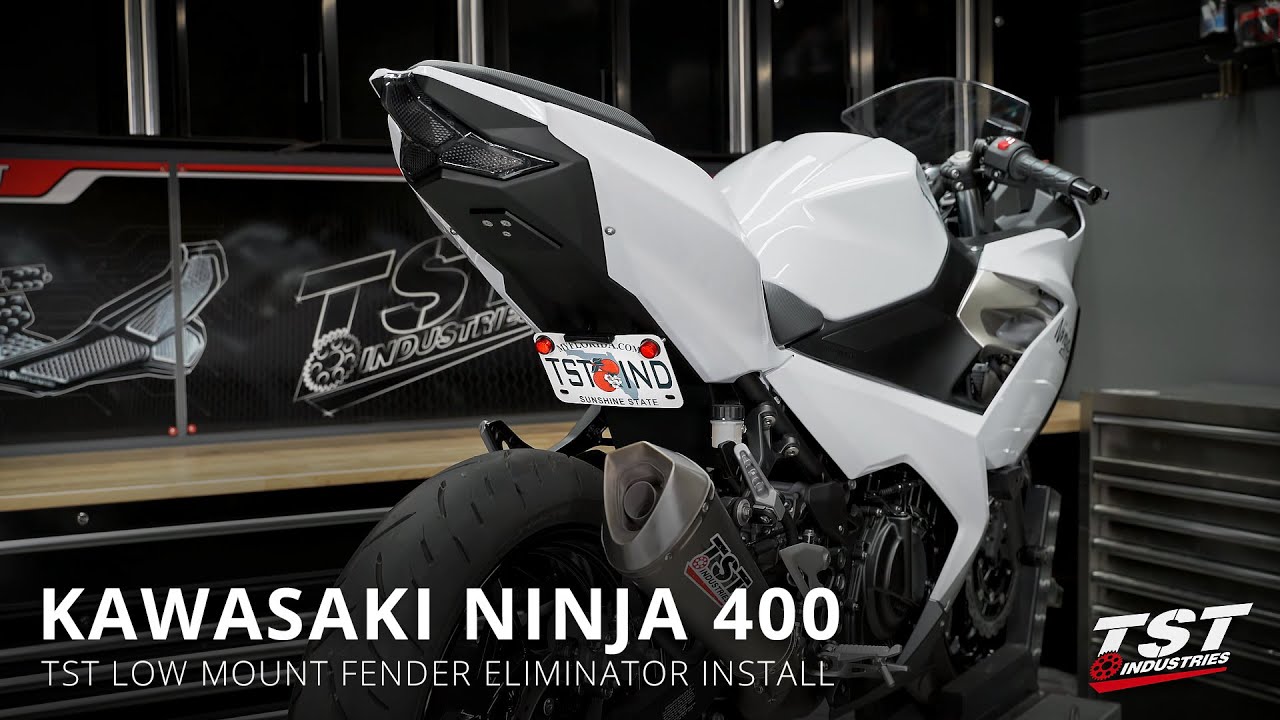 How to install TST Low Mount Fender Eliminator on a 2018+ Kawasaki Ninja 400 by TST Industries